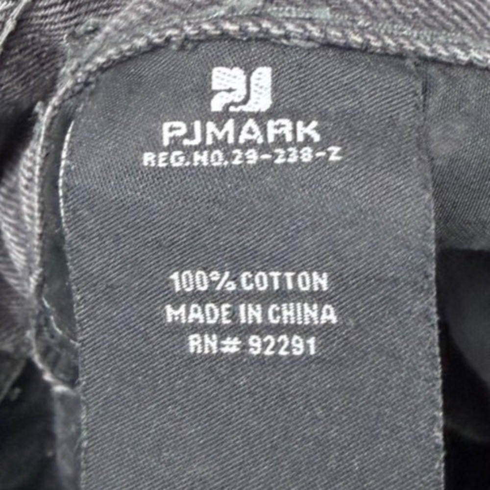 PJ Mark Mens Jeans 46x32 (Real 46x30.5) Charcoal Acid Washed Straight Baggy Leg - Picture 8 of 12